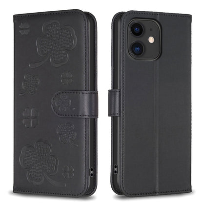 Four-leaf Embossed Leather Phone Case