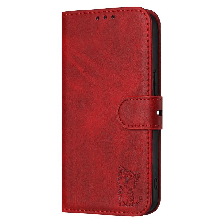 Embossed Happy Cat Pattern Flip Leather Phone Case, For Google Pixel 11 Pro XL, For Google Pixel 11 / 11 Pro, For Google Pixel 10 Pro XL, For Google Pixel 10 / 10 Pro, For Google Pixel 9a, For Google Pixel 9 Pro, For Google Pixel 9, For Google Pixel 8a...