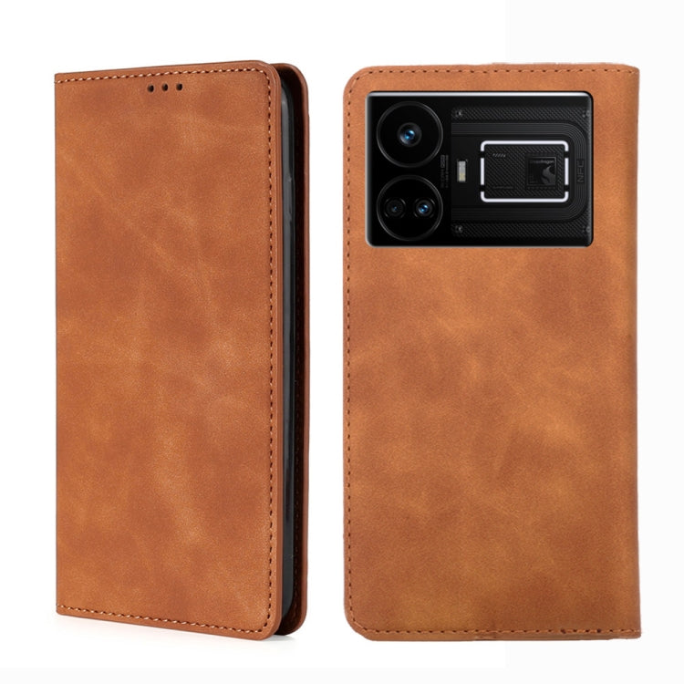 Skin Feel Magnetic Leather Phone Case, For Realme GT Neo6 SE, For Realme 12 5G, For Realme 12+ 5G, For Realme 12 Pro 5G, For Realme GT5 Pro 5G, For Realme 11 4G, For Realme GT5 / GT5 240W, For Realme C65 4G