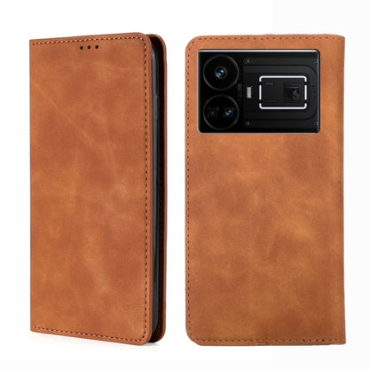 Skin Feel Magnetic Leather Phone Case, For Realme GT Neo6 SE, For Realme 12 5G, For Realme 12+ 5G, For Realme 12 Pro 5G, For Realme GT5 Pro 5G, For Realme 11 4G, For Realme GT5 / GT5 240W, For Realme C65 4G