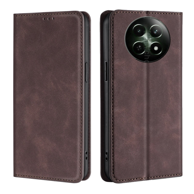 Skin Feel Magnetic Leather Phone Case, For Realme GT Neo6 SE, For Realme 12 5G, For Realme 12+ 5G, For Realme 12 Pro 5G, For Realme GT5 Pro 5G, For Realme 11 4G, For Realme GT5 / GT5 240W, For Realme C65 4G
