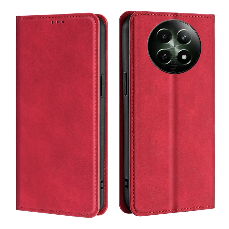 Skin Feel Magnetic Leather Phone Case, For Realme GT Neo6 SE, For Realme 12 5G, For Realme 12+ 5G, For Realme 12 Pro 5G, For Realme GT5 Pro 5G, For Realme 11 4G, For Realme GT5 / GT5 240W, For Realme C65 4G