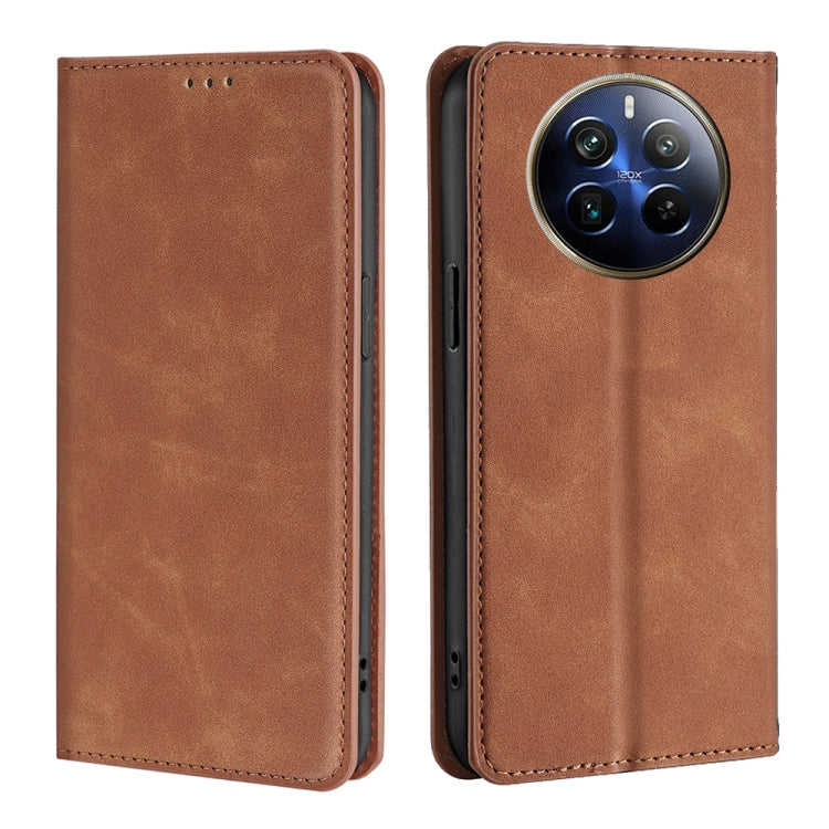 Skin Feel Magnetic Leather Phone Case, For Realme GT Neo6 SE, For Realme 12 5G, For Realme 12+ 5G, For Realme 12 Pro 5G, For Realme GT5 Pro 5G, For Realme 11 4G, For Realme GT5 / GT5 240W, For Realme C65 4G
