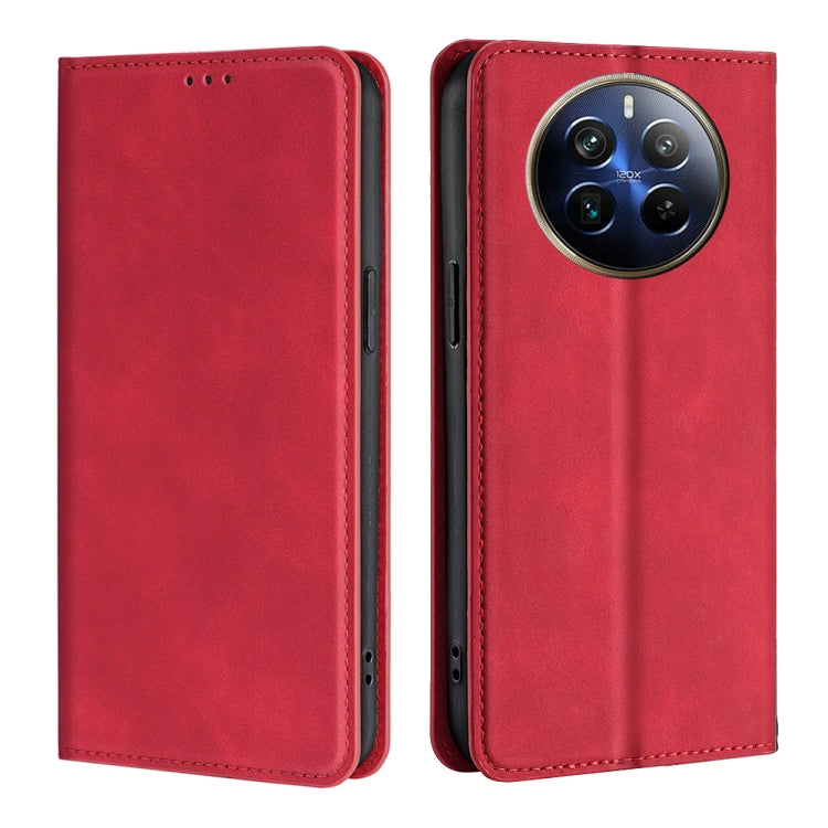 Skin Feel Magnetic Leather Phone Case, For Realme GT Neo6 SE, For Realme 12 5G, For Realme 12+ 5G, For Realme 12 Pro 5G, For Realme GT5 Pro 5G, For Realme 11 4G, For Realme GT5 / GT5 240W, For Realme C65 4G