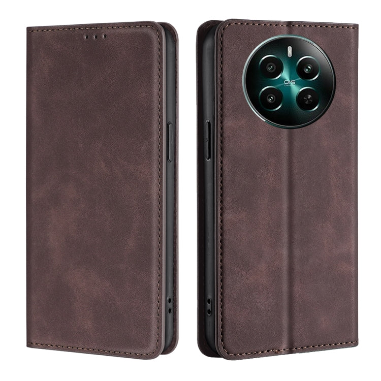 Skin Feel Magnetic Leather Phone Case, For Realme GT Neo6 SE, For Realme 12 5G, For Realme 12+ 5G, For Realme 12 Pro 5G, For Realme GT5 Pro 5G, For Realme 11 4G, For Realme GT5 / GT5 240W, For Realme C65 4G