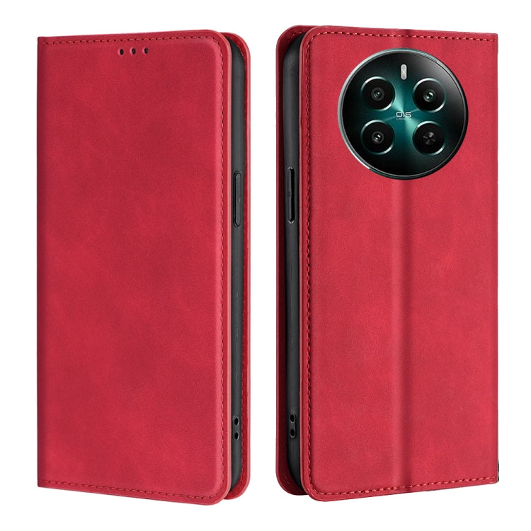 Skin Feel Magnetic Leather Phone Case, For Realme GT Neo6 SE, For Realme 12 5G, For Realme 12+ 5G, For Realme 12 Pro 5G, For Realme GT5 Pro 5G, For Realme 11 4G, For Realme GT5 / GT5 240W, For Realme C65 4G