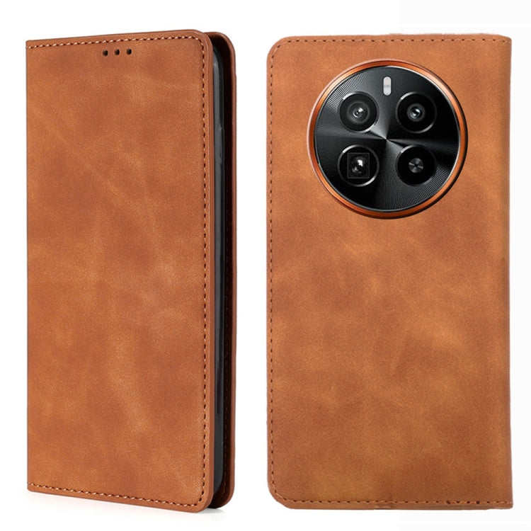 Skin Feel Magnetic Leather Phone Case, For Realme GT Neo6 SE, For Realme 12 5G, For Realme 12+ 5G, For Realme 12 Pro 5G, For Realme GT5 Pro 5G, For Realme 11 4G, For Realme GT5 / GT5 240W, For Realme C65 4G