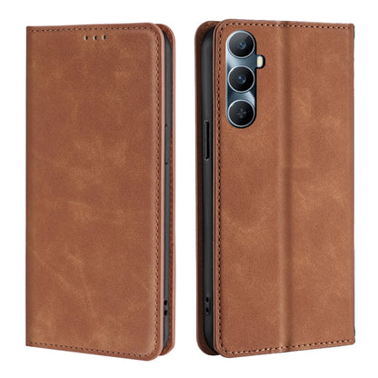 Skin Feel Magnetic Leather Phone Case, For Realme GT Neo6 SE, For Realme 12 5G, For Realme 12+ 5G, For Realme 12 Pro 5G, For Realme GT5 Pro 5G, For Realme 11 4G, For Realme GT5 / GT5 240W, For Realme C65 4G