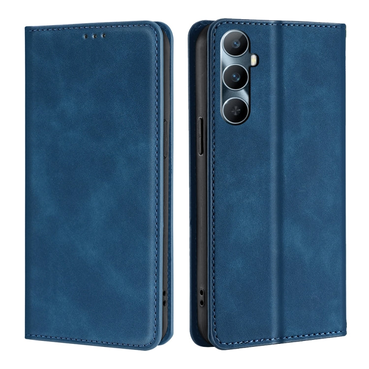 Skin Feel Magnetic Leather Phone Case, For Realme GT Neo6 SE, For Realme 12 5G, For Realme 12+ 5G, For Realme 12 Pro 5G, For Realme GT5 Pro 5G, For Realme 11 4G, For Realme GT5 / GT5 240W, For Realme C65 4G