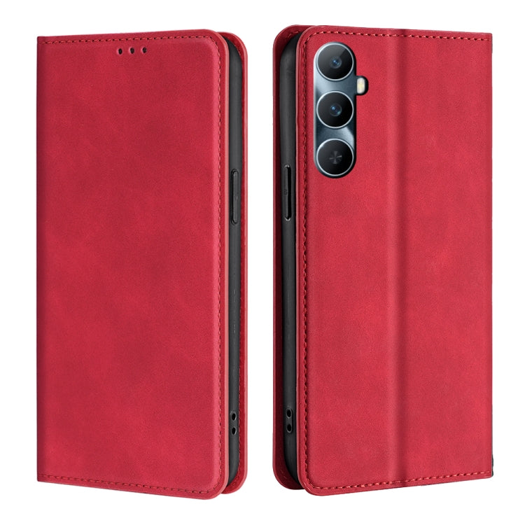 Skin Feel Magnetic Leather Phone Case, For Realme GT Neo6 SE, For Realme 12 5G, For Realme 12+ 5G, For Realme 12 Pro 5G, For Realme GT5 Pro 5G, For Realme 11 4G, For Realme GT5 / GT5 240W, For Realme C65 4G