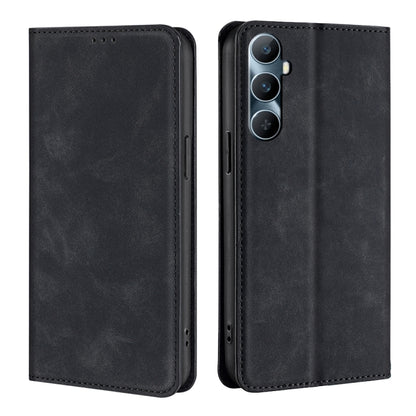 Skin Feel Magnetic Leather Phone Case, For Realme GT Neo6 SE, For Realme 12 5G, For Realme 12+ 5G, For Realme 12 Pro 5G, For Realme GT5 Pro 5G, For Realme 11 4G, For Realme GT5 / GT5 240W, For Realme C65 4G