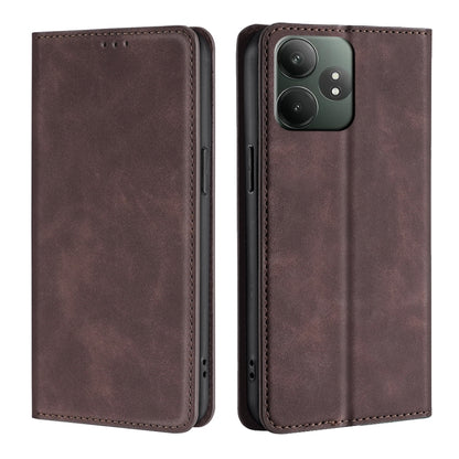 Skin Feel Magnetic Leather Phone Case, For Realme GT Neo6 SE, For Realme 12 5G, For Realme 12+ 5G, For Realme 12 Pro 5G, For Realme GT5 Pro 5G, For Realme 11 4G, For Realme GT5 / GT5 240W, For Realme C65 4G