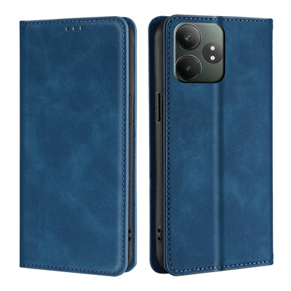 Skin Feel Magnetic Leather Phone Case, For Realme GT Neo6 SE, For Realme 12 5G, For Realme 12+ 5G, For Realme 12 Pro 5G, For Realme GT5 Pro 5G, For Realme 11 4G, For Realme GT5 / GT5 240W, For Realme C65 4G
