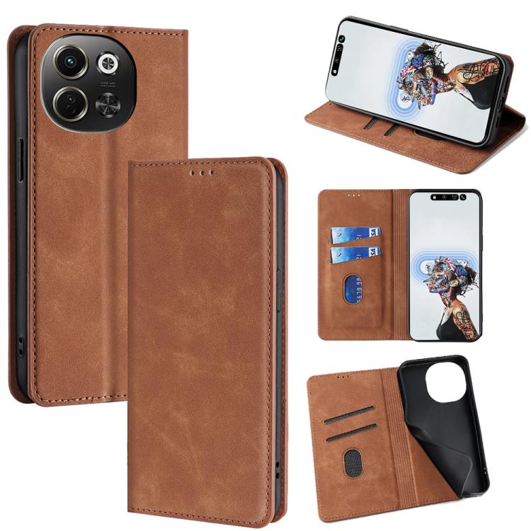 Skin Feel Magnetic Leather Phone Case, For Tecno Pova Curve 2 5G, For Tecno Camon 50 Pro 4G, For Tecno Camon 50 4G, For Tecno Pova 7 5G, For Tecno Camon 40 Premier 5G, For Tecno Spark 30 4G, For Tecno Pova 6 Neo 5G, For Tecno Spark 30C 4G              ...