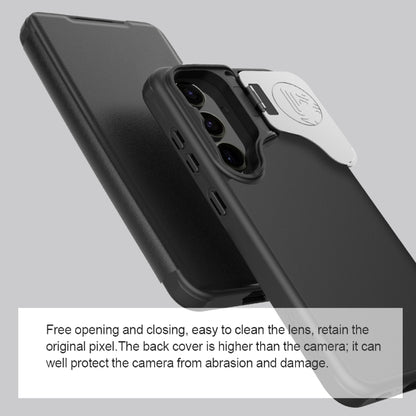 NILLKIN Qin Prop Series Flip Camera Cover Design Leather Phone Case, For Samsung Galaxy S24+ 5G, For Samsung Galaxy S24 5G