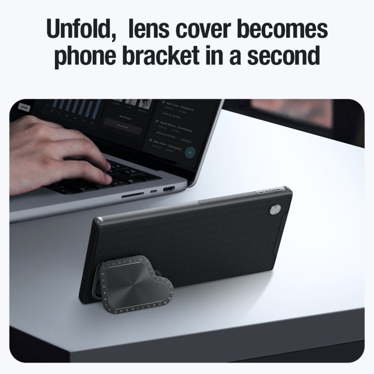 NILLKIN Textured Prop Camera Cover Holder Design Nylon Phone Case, For Samsung Galaxy S24 Ultra 5G
