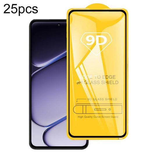 25pcs 9D Full Glue Screen Tempered Glass Film, For OnePlus Nord CE6 Lite, For OnePlus Nord 5, For OnePlus 13T, For OnePlus Nord CE5, For OnePlus Ace 5 / 5 Pro / 13R, For OnePlus Ace 3V / Nord 4, For OnePlus Nord N30 SE