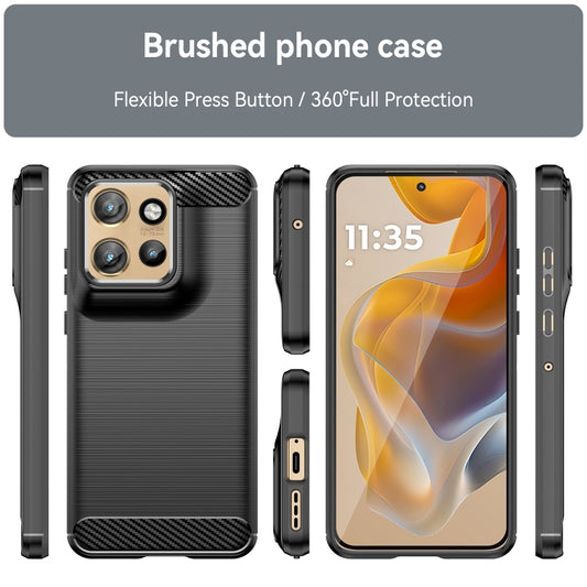Carbon Fiber Brushed Texture TPU Phone Case, For Motorola Moto S50, For Motorola Moto G35 5G, For Motorola Moto G55 5G, For Motorola Edge 50, For Motorola Edge 50 Neo, For Motorola S50 Neo, For Motorola Moto G85, For Motorola Edge 2024                 ...