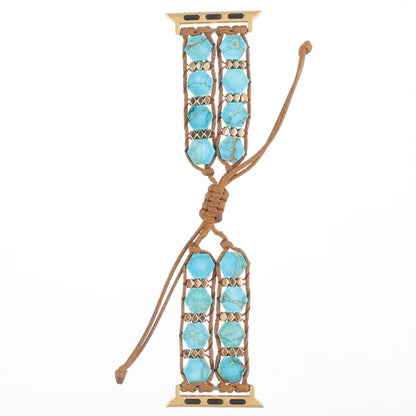 Hexagonal Stones Drawstring Chain Watch Band, For Apple Watch 42mm, For Apple Watch 38mm