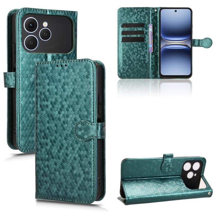 Honeycomb Dot Texture Leather Phone Case, For Tecno Pova 8 5G, For Tecno Spark 50 5G, For Tecno Pova Curve 2 5G, For Tecno Spark 50 4G, For Tecno Camon 50 Pro 4G, For Tecno Camon 50 4G, For Tenco Spark Go 3, For Tenco Spark Slim 4G / Pova Slim 5G      ...