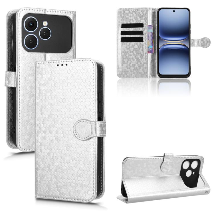 Honeycomb Dot Texture Leather Phone Case, For Tecno Pova 8 5G, For Tecno Spark 50 5G, For Tecno Pova Curve 2 5G, For Tecno Spark 50 4G, For Tecno Camon 50 Pro 4G, For Tecno Camon 50 4G, For Tenco Spark Go 3, For Tenco Spark Slim 4G / Pova Slim 5G      ...