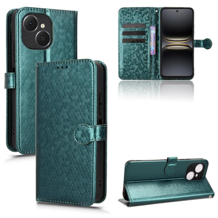 Honeycomb Dot Texture Leather Phone Case, For Tecno Pova 8 5G, For Tecno Spark 50 5G, For Tecno Pova Curve 2 5G, For Tecno Spark 50 4G, For Tecno Camon 50 Pro 4G, For Tecno Camon 50 4G, For Tenco Spark Go 3, For Tenco Spark Slim 4G / Pova Slim 5G      ...