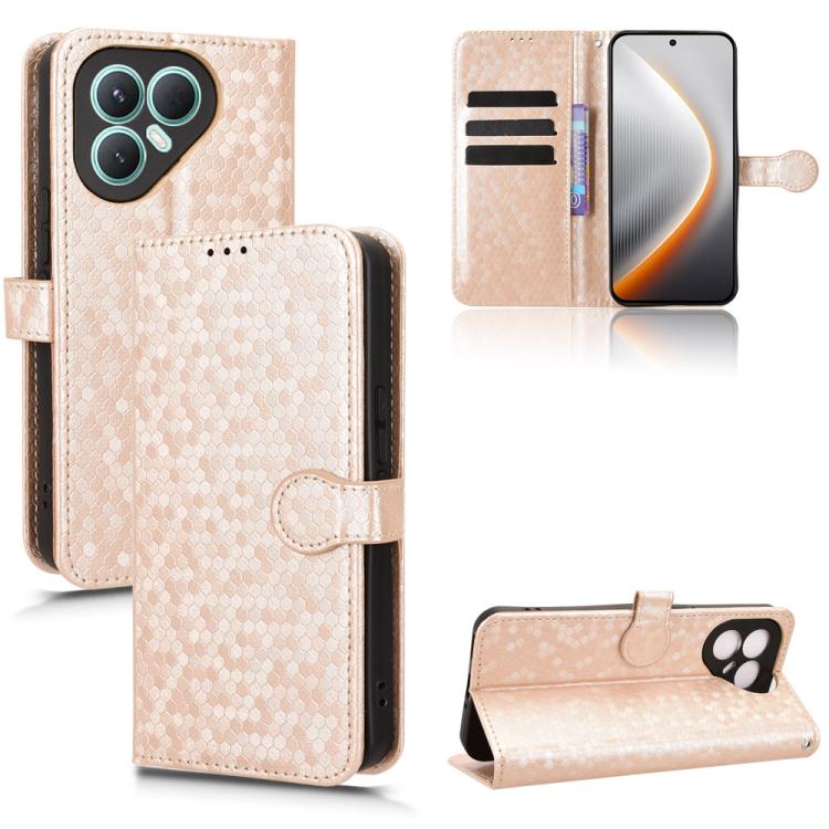 Honeycomb Dot Texture Leather Phone Case, For Tecno Pova 8 5G, For Tecno Spark 50 5G, For Tecno Pova Curve 2 5G, For Tecno Spark 50 4G, For Tecno Camon 50 Pro 4G, For Tecno Camon 50 4G, For Tenco Spark Go 3, For Tenco Spark Slim 4G / Pova Slim 5G      ...
