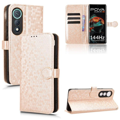 Honeycomb Dot Texture Leather Phone Case, For Tecno Pova 8 5G, For Tecno Spark 50 5G, For Tecno Pova Curve 2 5G, For Tecno Spark 50 4G, For Tecno Camon 50 Pro 4G, For Tecno Camon 50 4G, For Tenco Spark Go 3, For Tenco Spark Slim 4G / Pova Slim 5G      ...