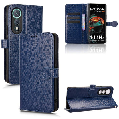 Honeycomb Dot Texture Leather Phone Case, For Tecno Pova 8 5G, For Tecno Spark 50 5G, For Tecno Pova Curve 2 5G, For Tecno Spark 50 4G, For Tecno Camon 50 Pro 4G, For Tecno Camon 50 4G, For Tenco Spark Go 3, For Tenco Spark Slim 4G / Pova Slim 5G      ...