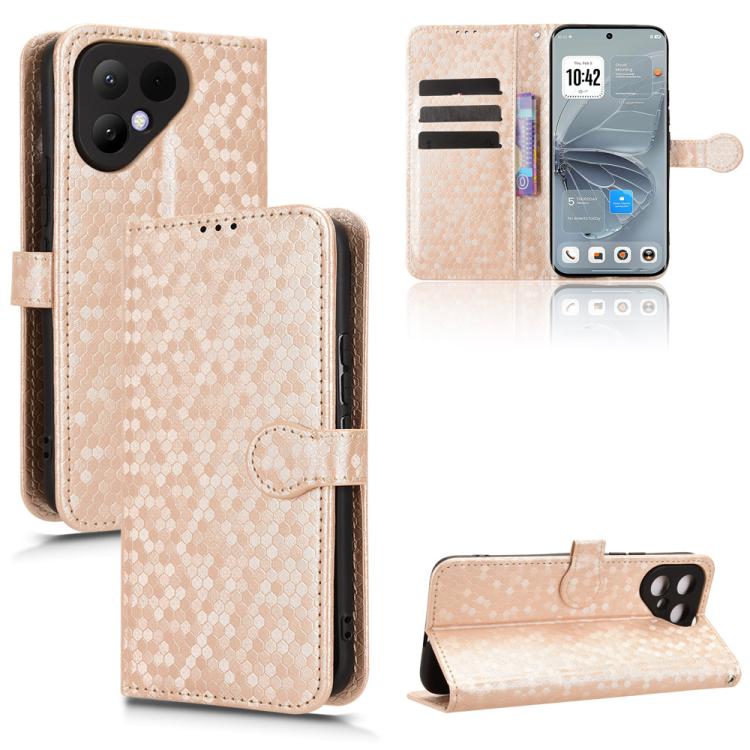 Honeycomb Dot Texture Leather Phone Case, For Tecno Pova 8 Pro 5G, For Tecno Pova 8 5G, For Tecno Spark 50 5G, For Tecno Pova Curve 2 5G, For Tecno Spark 50 4G, For Tecno Camon 50 Pro 4G, For Tecno Camon 50 4G, For Tenco Spark Go 3                     ...
