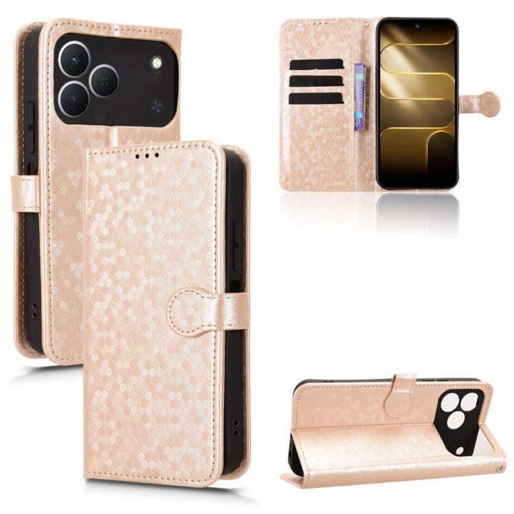 Honeycomb Dot Texture Leather Phone Case, For Tecno Pova 8 5G, For Tecno Spark 50 5G, For Tecno Pova Curve 2 5G, For Tecno Spark 50 4G, For Tecno Camon 50 Pro 4G, For Tecno Camon 50 4G, For Tenco Spark Go 3, For Tenco Spark Slim 4G / Pova Slim 5G      ...