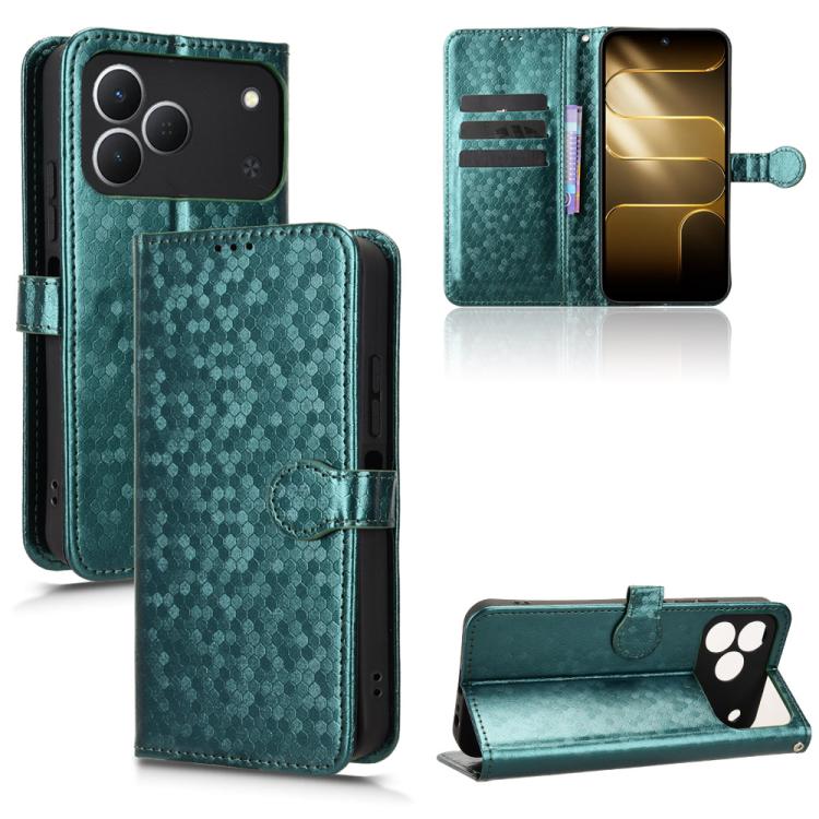 Honeycomb Dot Texture Leather Phone Case, For Tecno Pova 8 5G, For Tecno Spark 50 5G, For Tecno Pova Curve 2 5G, For Tecno Spark 50 4G, For Tecno Camon 50 Pro 4G, For Tecno Camon 50 4G, For Tenco Spark Go 3, For Tenco Spark Slim 4G / Pova Slim 5G      ...