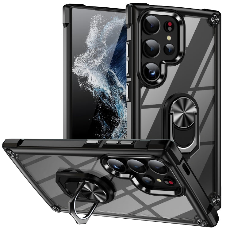 TPU + PC Lens Protection Phone Case with Ring Holder, For Samsung Galaxy A15, For Samsung Galaxy A55 5G, For Samsung Galaxy A35 5G, For Samsung Galaxy S24 Ultra 5G, For Samsung Galaxy S24+ 5G, For Samsung Galaxy S24 5G, For Samsung Galaxy A24 4G / A25 ...