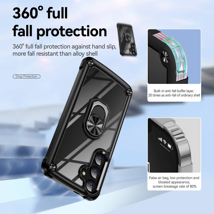 TPU + PC Lens Protection Phone Case with Ring Holder, For Samsung Galaxy A15, For Samsung Galaxy A55 5G, For Samsung Galaxy A35 5G, For Samsung Galaxy S24 Ultra 5G, For Samsung Galaxy S24+ 5G, For Samsung Galaxy S24 5G, For Samsung Galaxy A24 4G / A25 ...