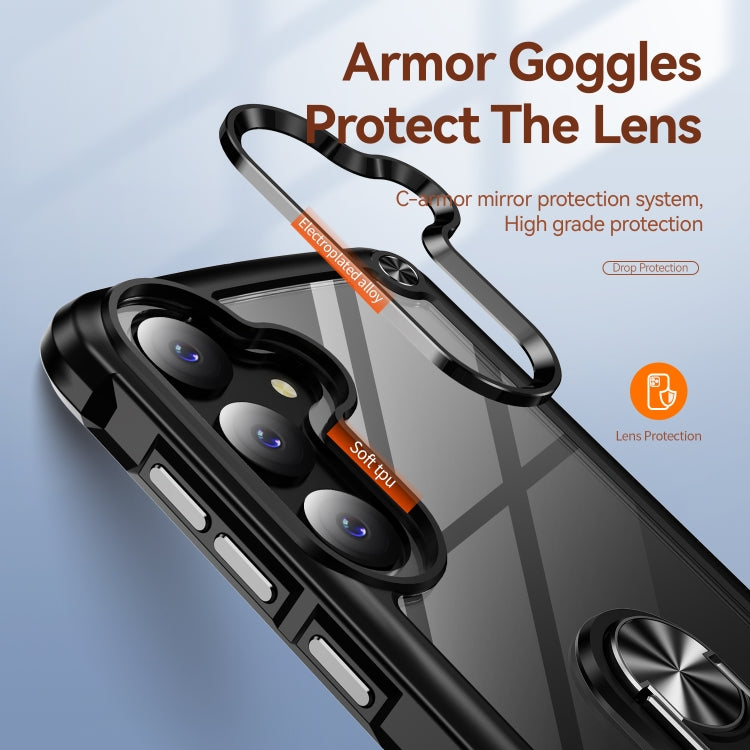 TPU + PC Lens Protection Phone Case with Ring Holder, For Samsung Galaxy A15, For Samsung Galaxy A55 5G, For Samsung Galaxy A35 5G, For Samsung Galaxy S24 Ultra 5G, For Samsung Galaxy S24+ 5G, For Samsung Galaxy S24 5G, For Samsung Galaxy A24 4G / A25 ...