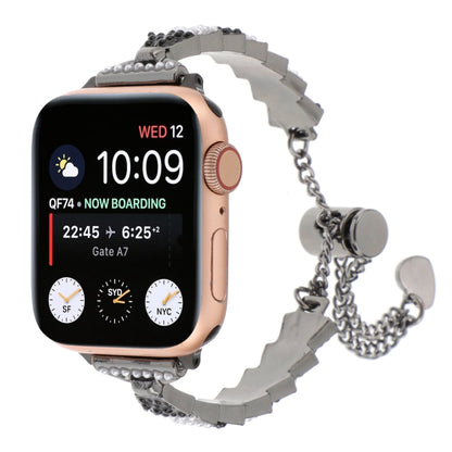 Shell Beads Chain Bracelet Metal Watch Band, For Apple Watch 42mm, For Apple Watch 38mm