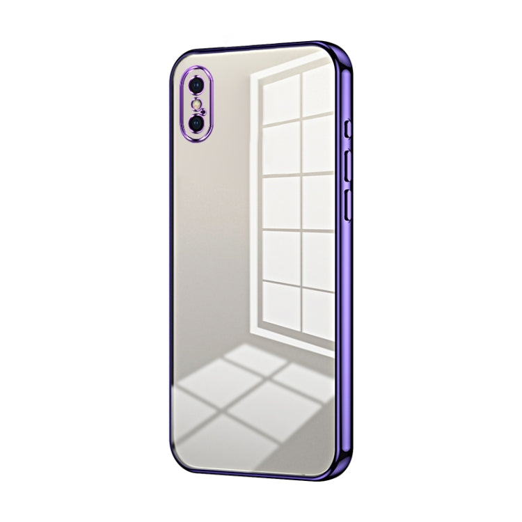 Transparent Plating Fine Hole Phone Case, For iPhone 11 Pro Max, For iPhone 11, For iPhone 11 Pro, For iPhone X / XS, For iPhone XR, For iPhone XS Max, For iPhone 8 Plus / 7 Plus