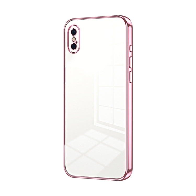 Transparent Plating Fine Hole Phone Case, For iPhone 11 Pro Max, For iPhone 11, For iPhone 11 Pro, For iPhone X / XS, For iPhone XR, For iPhone XS Max, For iPhone 8 Plus / 7 Plus