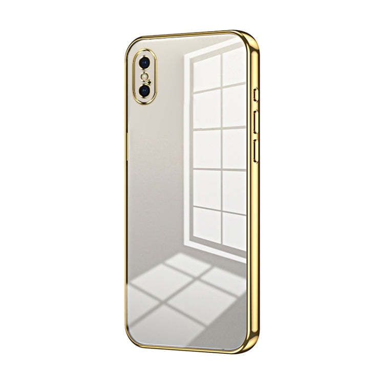 Transparent Plating Fine Hole Phone Case, For iPhone 11 Pro Max, For iPhone 11, For iPhone 11 Pro, For iPhone X / XS, For iPhone XR, For iPhone XS Max, For iPhone 8 Plus / 7 Plus