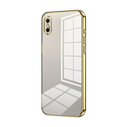 Transparent Plating Fine Hole Phone Case, For iPhone 11 Pro Max, For iPhone 11, For iPhone 11 Pro, For iPhone X / XS, For iPhone XR, For iPhone XS Max, For iPhone 8 Plus / 7 Plus