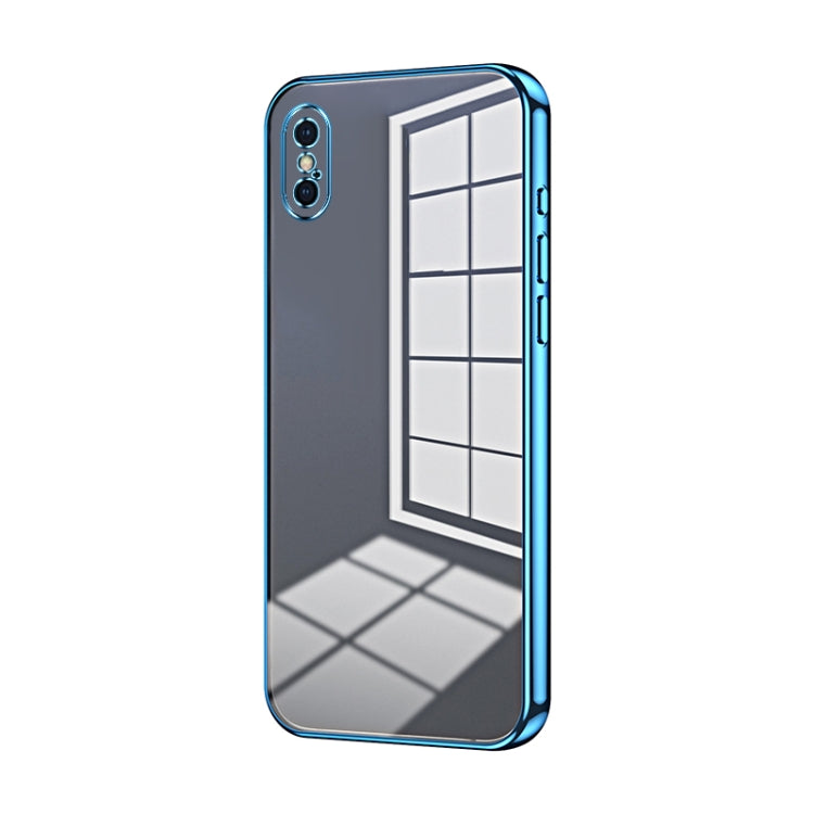 Transparent Plating Fine Hole Phone Case, For iPhone 11 Pro Max, For iPhone 11, For iPhone 11 Pro, For iPhone X / XS, For iPhone XR, For iPhone XS Max, For iPhone 8 Plus / 7 Plus