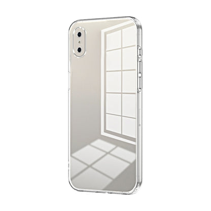 Transparent Plating Fine Hole Phone Case, For iPhone 11 Pro Max, For iPhone 11, For iPhone 11 Pro, For iPhone X / XS, For iPhone XR, For iPhone XS Max, For iPhone 8 Plus / 7 Plus