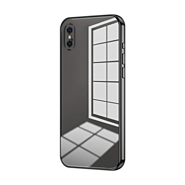 Transparent Plating Fine Hole Phone Case, For iPhone 11 Pro Max, For iPhone 11, For iPhone 11 Pro, For iPhone X / XS, For iPhone XR, For iPhone XS Max, For iPhone 8 Plus / 7 Plus
