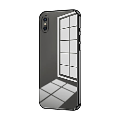 Transparent Plating Fine Hole Phone Case, For iPhone 11 Pro Max, For iPhone 11, For iPhone 11 Pro, For iPhone X / XS, For iPhone XR, For iPhone XS Max, For iPhone 8 Plus / 7 Plus