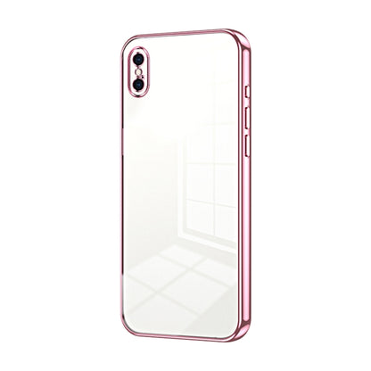 Transparent Plating Fine Hole Phone Case, For iPhone 11 Pro Max, For iPhone 11, For iPhone 11 Pro, For iPhone X / XS, For iPhone XR, For iPhone XS Max, For iPhone 8 Plus / 7 Plus