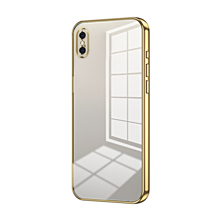 Transparent Plating Fine Hole Phone Case, For iPhone 11 Pro Max, For iPhone 11, For iPhone 11 Pro, For iPhone X / XS, For iPhone XR, For iPhone XS Max, For iPhone 8 Plus / 7 Plus