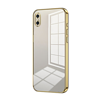 Transparent Plating Fine Hole Phone Case, For iPhone 11 Pro Max, For iPhone 11, For iPhone 11 Pro, For iPhone X / XS, For iPhone XR, For iPhone XS Max, For iPhone 8 Plus / 7 Plus