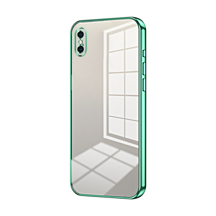 Transparent Plating Fine Hole Phone Case, For iPhone 11 Pro Max, For iPhone 11, For iPhone 11 Pro, For iPhone X / XS, For iPhone XR, For iPhone XS Max, For iPhone 8 Plus / 7 Plus