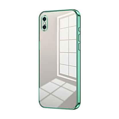 Transparent Plating Fine Hole Phone Case, For iPhone 11 Pro Max, For iPhone 11, For iPhone 11 Pro, For iPhone X / XS, For iPhone XR, For iPhone XS Max, For iPhone 8 Plus / 7 Plus