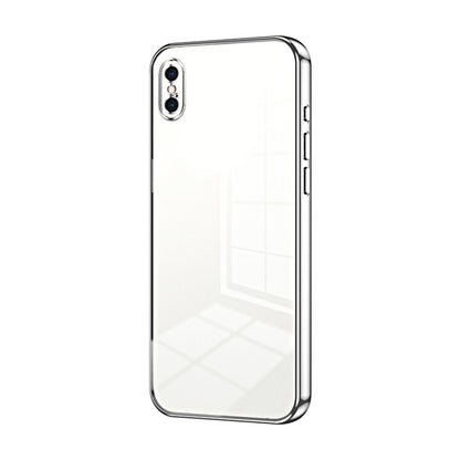 Transparent Plating Fine Hole Phone Case, For iPhone 11 Pro Max, For iPhone 11, For iPhone 11 Pro, For iPhone X / XS, For iPhone XR, For iPhone XS Max, For iPhone 8 Plus / 7 Plus